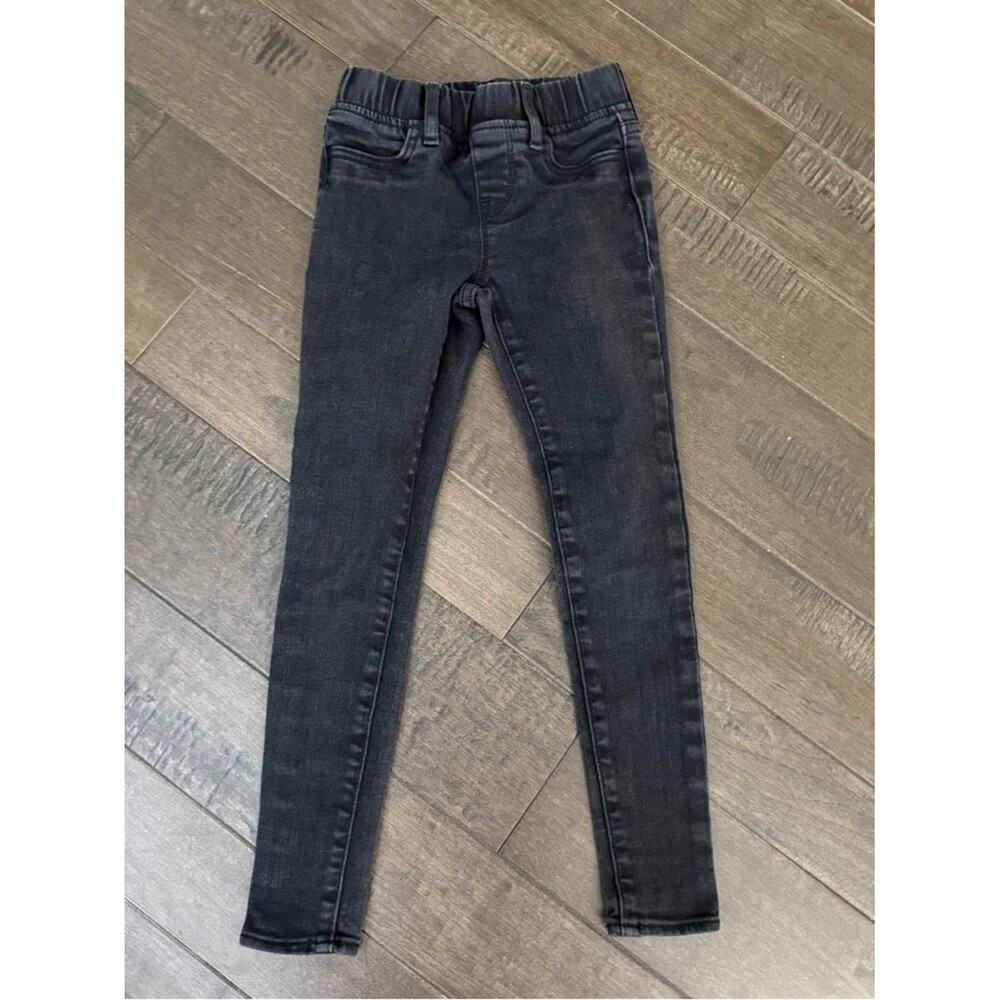 Gap Kids Mid Rise Pull-On Jeggings Girls' Black Stretch Skinny Jeans 7